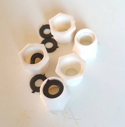 RRTraders PVC 3/4" Male NPT to 1/2" Female NPT conduit Reducer Adapter Bushing (5 Pcs) 20 mm Plumbing Pipe