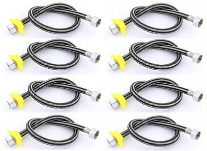 fastgear SS 304Connection Pipe 22inch Premium Quality for Geyser,Washbasin,Bathroom(8pcs Stainless Steel Hose Pipe