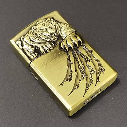 Crokroz High Quality Cigarette Lighter Wheel Flame Butane Gas Lighter Adjustable Flame Lighter for Men Stylish Pocket Lighter