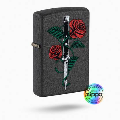 ZIPPO Rose Dagger Tattoo Design Windproof Lighter Rose Dagger Tattoo Pocket Lighter