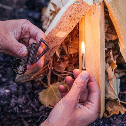 First Dot Permanent Match Lighter Waterproof Outdoor Survival Tool Keychain Flint Fire Flint Fire Starter Striker Included