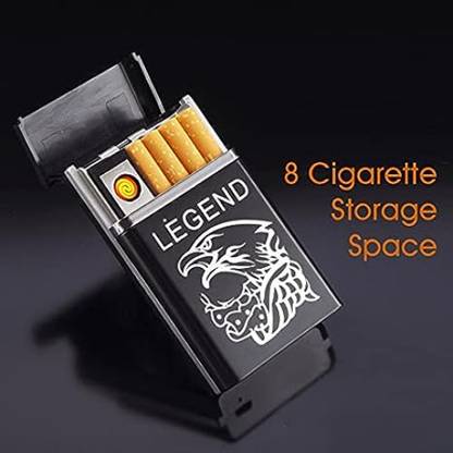 Clairbell MSS_501A_Legend USB Rechargeable Silver Eagle Slide Windproof flameless.Lighter Pocket Lighter