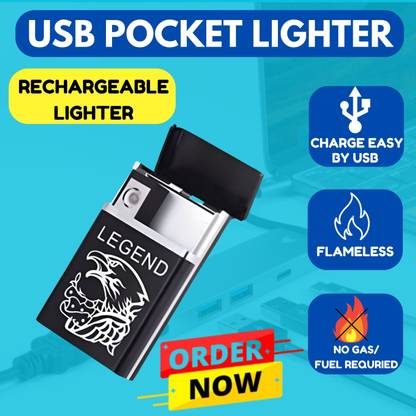 Clairbell Legend Slide Cigarette Case Windproof Cigarette Lighter Pocket Size LighterRP268 Pocket Lighter