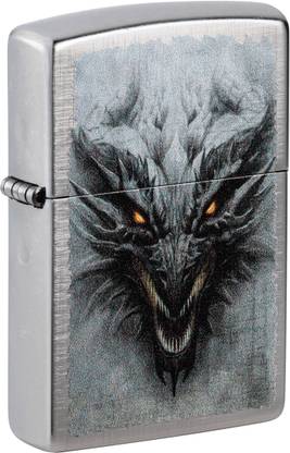 ZIPPO Dragon Design Linen Weave Windproof Lighter Pocket Lighter