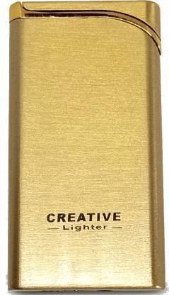 RICHLIVE Royal Refillable Golden Slim Cigarette Pocket Lighter