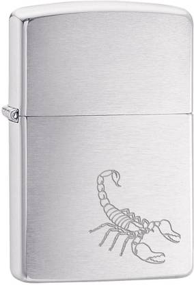 ZIPPO 29684-065305 Zippo Scorpion Brushed Chrome Design Windproof Pocket Lighter Pocket Lighter