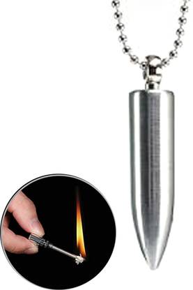 FITUP Upgraded Match Stick Safety Hook Waterproof Cigarette Flint Bullet Lighter Pocket Lighter