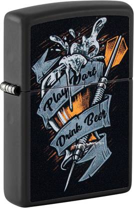 ZIPPO Darts Design Black Matte Windproof Lighter Pocket Lighter