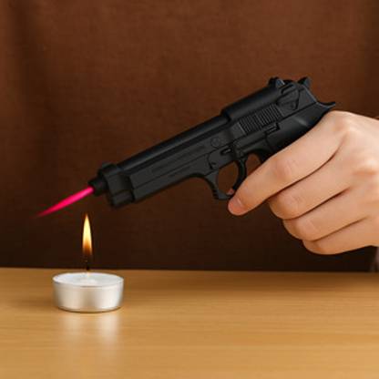 Vespa GUN LIGHTER (608) Pocket Lighter with Pistol Design – Heavy Metal Build Pocket Lighter