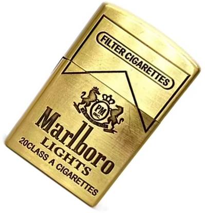 IKUJ Refillable Windproof Jet Flame Pocket Lighter Marlboro Lighter Pocket Lighter