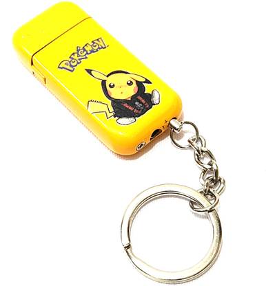 First Dot Premium Essential Refillable Windproof Pokémon Yellow keychain Shaped Pocket Lighter