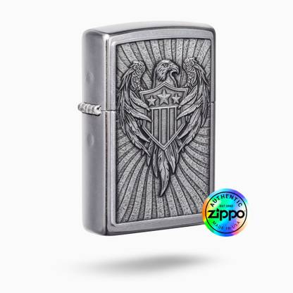 ZIPPO Eagle Shield Emblem Design Windproof Lighter Pocket Lighter