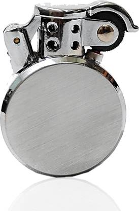 Point Zero Premium Windproof Metal Creative Round Retro Sand Wheel Kerosene Oil Lighter Men Mini Compact Lighter Easy Carry Smoking Accessories Men Gadgets Pocket Lighter