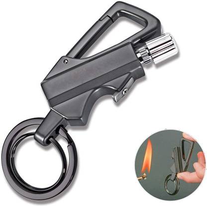 Point Zero Metal Essential Premium Refillable Match Lighter Flint Fire Starter Keychain Flint Fire Starter Striker Included