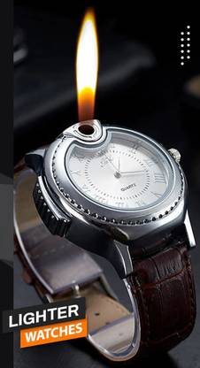 Point Zero Cigarette Lighters Cool Unique Lighter Watch for Men Novelty Refillable Butane Pocket Lighter