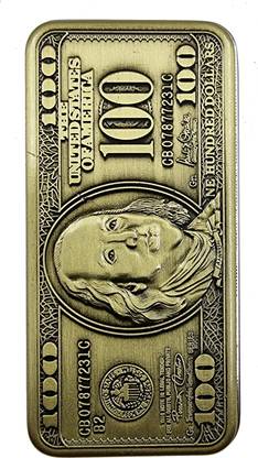 VIOVI Dollar Shape Metal Body Lighter Unique Red Flame Windproof Refillable Cigarette Lighter Pocket Lighter