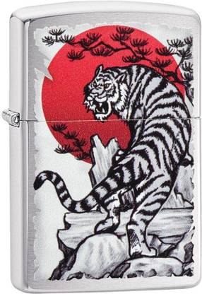 ZIPPO 29889 Asian Tiger Design Brushed Chrome Pocket Lighter Pocket Lighter