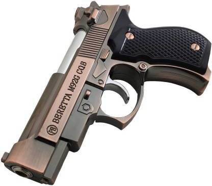 INSPIRE LIGHTER HOUSE Bereta Gun Design With Adjustable Flame Windproof Refillable Pocket Lighter