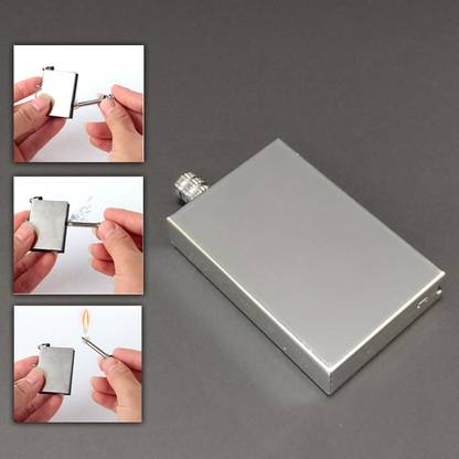 Crokroz Flint Refillable Cigarette Fire Lighter Worlds Smallest and Thinnest Matches Pocket Lighter
