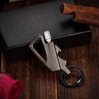 First Dot 3 in 1 Keychain Waterproof Cigarette Flint Lighter Keyring Bottle Pocket Lighter Flint Fire Starter Striker Included