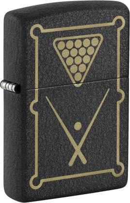 ZIPPO Billiards Design Black Crackle Windproof Lighter Pocket Lighter