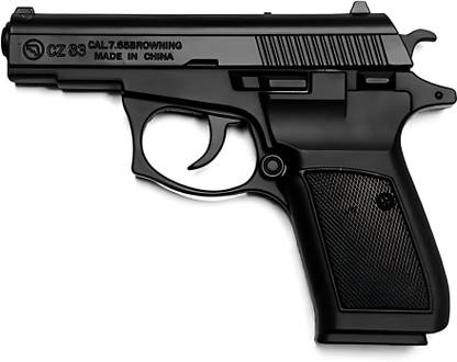 Vedara ® Heavy Vintage Half Cock Barrel Metal Body Steel Gun Shape Jet Flame Windproof Pocket Lighter