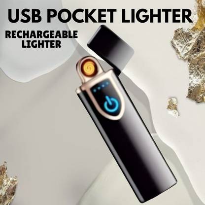 Clairbell USB Cigarette Lighter for Smoking Windproof Slim Lighter with Fingerprint I275 USB Cigarette Lighter for Smoking Windproof Slim Lighter with Fingerprint I275 Pocket Lighter