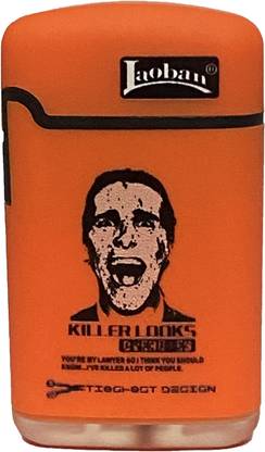 Laoban Killer Look Rubberized Matte Red Finish Premium Pocket Lighter Pocket Lighter