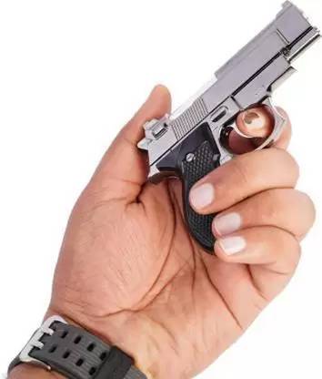 Ala Flame Premium M92G Small Size Gun Shaped Design Cigarette Lighter - Windproof Lighter -Jet Flame - Reffilable Pocket Lighter