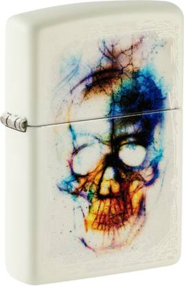 ZIPPO Skull Print Design Glow in the Dark Matte Windproof Lighter Pocket Lighter