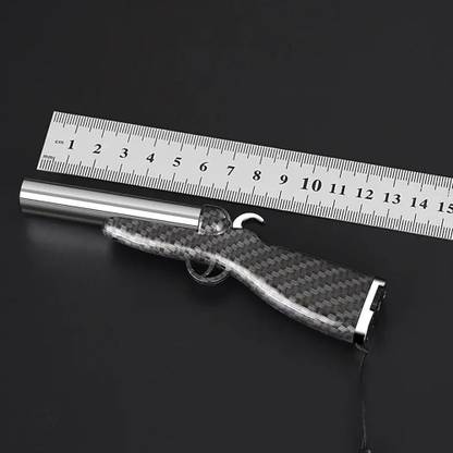 Treasurer 608 Black Leather Cigarette Lighter Black ShotGun Lighter Jet Flame Pocket Size Pocket Lighter