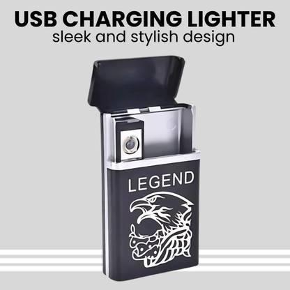 Clairbell Usb (Cigarette Lighter) Electronic Usb Windproof Rechargeable Lighter ES172 Usb (Cigarette Lighter) Electronic Usb Windproof Rechargeable Lighter ES172 Pocket Lighter