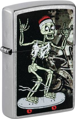 ZIPPO Skateboard Street Chrome Windproof Lighter Pocket Lighter