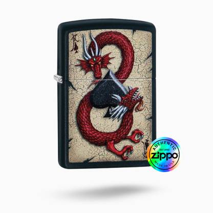 ZIPPO Dragon Ace Design Windproof Lighter Dragon Ace Design Pocket Lighter