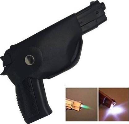 FITUP ™ Real Look Black Revolver Model 608 Jet Flame Lighter | Gun Cover Attach | Beautiful Gifting Purpose For Cigarette Lovers | myfirstdot Pocket Lighter