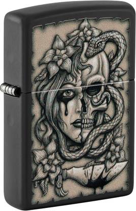 ZIPPO Gory Tattoo Design Black Matte Windproof Lighter Pocket Lighter