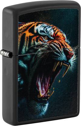 ZIPPO Tiger Roar Design Black Matte Windproof Lighter Pocket Lighter