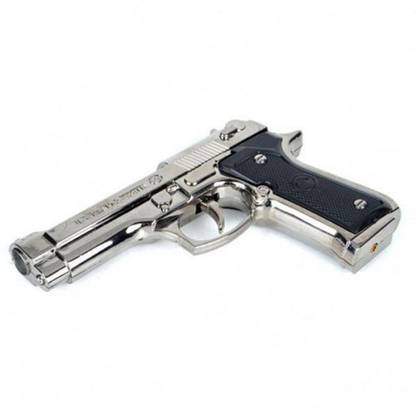 Ala Flame FIRST QUALITY 9mm SMALL PISTOL (WITH STAND) Heavy Plastic M92G Gun Shaped myfirstdot Pocket Lighter