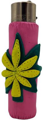 iaurora Pink Herb Leaf Clay Lighter Pocket Lighter