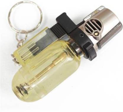 The Craft Store Refillable Cylindrical Shaped Windproof Jet Flame Pocket Cigarette Lighter with Fixed Fire Switch (Without Fuel - Empty Lighter) Visit Website www.myfirstdot.com Pocket Lighter