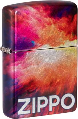 ZIPPO Tie Dye Design 540 Tumbled Chrome Windproof Lighter Pocket Lighter