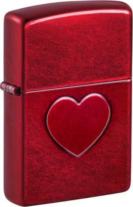 ZIPPO Stamped Heart Design Candy Apple Windproof Lighter Pocket Lighter
