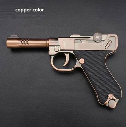 Original Army Luger Pistol Shape Antique Copper Premium Antique Lighter Pocket Lighter