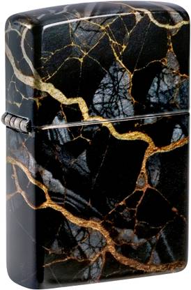 ZIPPO Fusion Marble Design 540 Tumbled Chrome Windproof Lighter Pocket Lighter