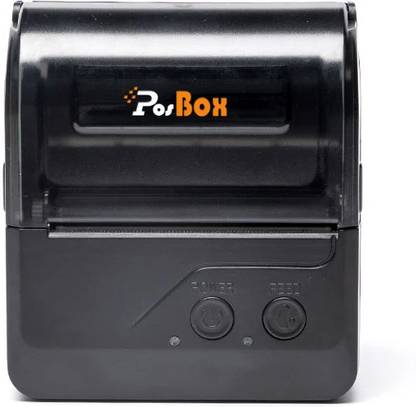 PosBox 80mm (3 Inches) Portable Thermal Receipt Printer with High-Speed Printing, USB + Bluetooth Connectivity and Rechargeable Battery