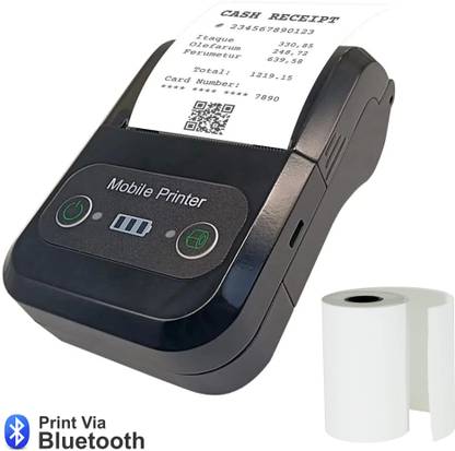 F2C 58mm Bluetooth Printer for Mobile Receipt Billing 2600 mAh Rechargeable battery Suitable for home shops office etc