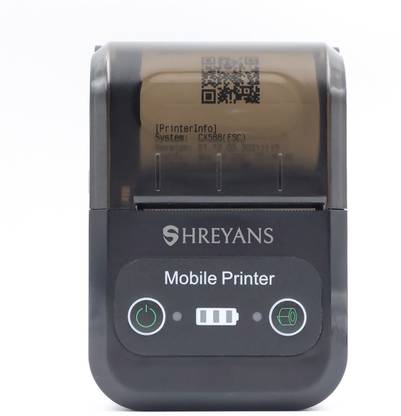sestore.in Shreyans SRS58E Wireless Bluetooth Thermal Printer 58mm (2 inch Printer with Long Battery Backup also Compatible with Spice Money Application)