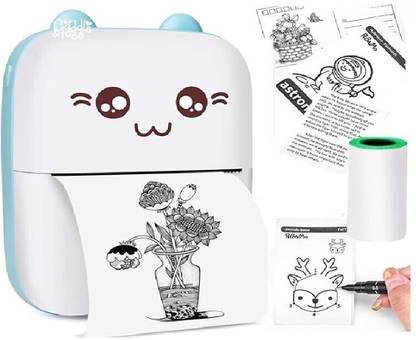 Bansal Mini Pocket Printer, Gifts for kids Portable Thermal Printer : PHOTO/Retro-Style Photos/Notes/Lists/Label/QR Codes.
