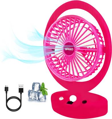 Retail Infinity Portable Cooling Fan with usb charging 2 Speed Modes With Led Light Cooling fan ( Multicolor ).