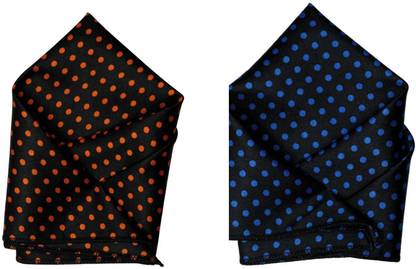 SquareStyle Polka Print Satin Blend Pocket Square